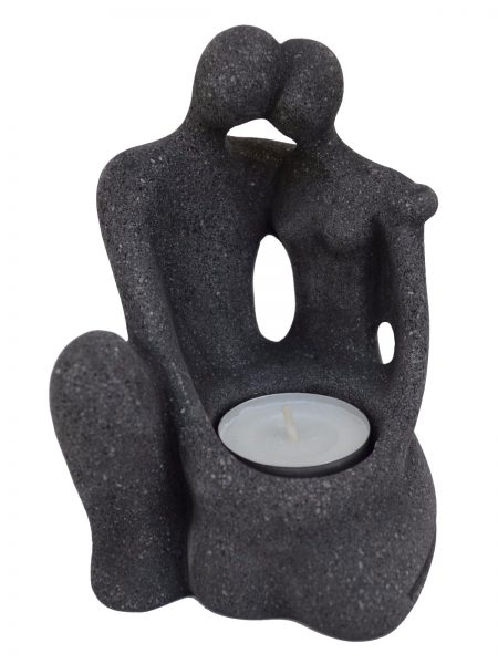 Modern Cycladic Art Couple Figurine Candle Holder